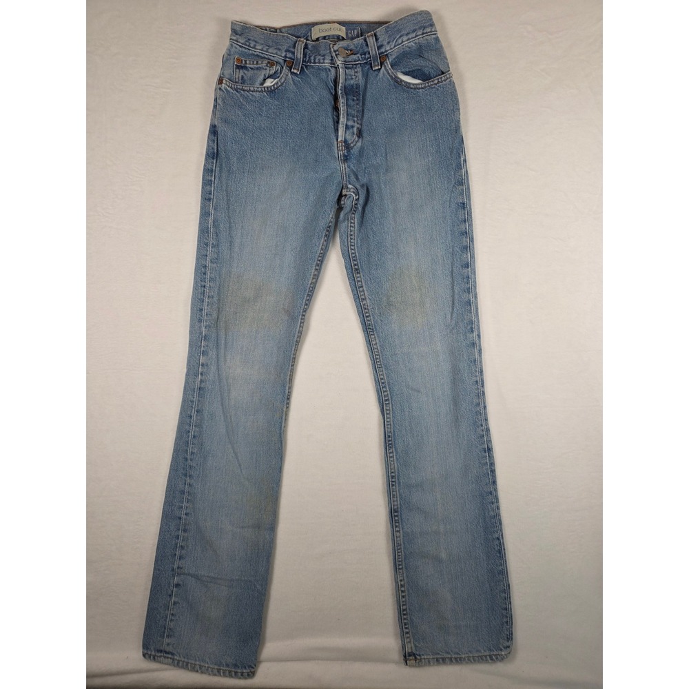 Vintage Y2K Gap Bootcut Jeans Button Fly Light Wash 4 Long Denim Grunge